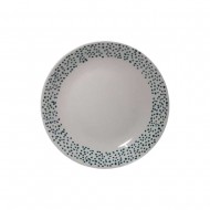 Dunelm Porcelain Pasta Bowl Polka Dot-Teal, 20.5cm 