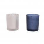 Candlelight Set of 2 Tealight Holders Blue/Silver