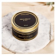 Candlelight Black and Gold Simple-5% Redcurrant and Ivy Scent Candle, Small tin