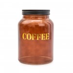 Dunelm Vintage Style Glass Storage Coffee Jar, Amber