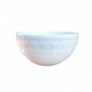 Dunelm Emboss Heart Cereal Bowl, White, 14cm 