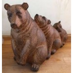 Dunelm Bear Family Wooden Sculpture