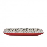 Dunelm Global Red Platter, 23cm