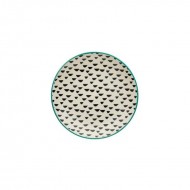 Dunelm Global Teal Stoneware Side Plate, 21.3 cm