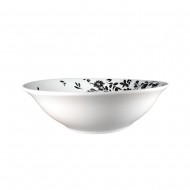 Dunelm Black Floral Porcelain Cereal Bowl