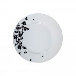 Dunelm Black Floral Porcelain Side Plate