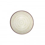 Dunelm Textured Stoneware Side Plate, Cream/Brown