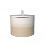 Dunelm Stoneware Half Dipped Canister, 9 cm