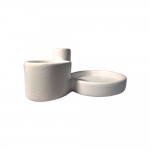 Dunelm Ceramic 3 In 1 Candle Holder, 15 cm (Dia)