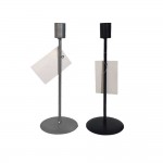 Dunelm Single Candle Stand, Assorted Color-Black and Silver( Sold Per Piece), 22 cm