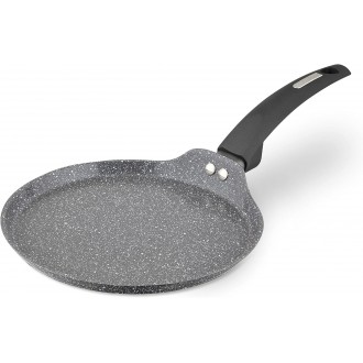 Tower Cerastone Forged Aluminium Crepe Pan with Ceramic Non-Stick Coating, 25cm, Graphite