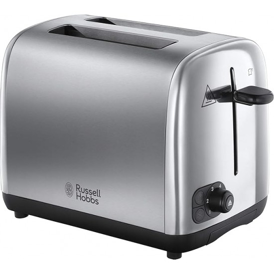 Russell Hobbs 2 Slice Toaster with Perfect Toast Technology for improved evenness.