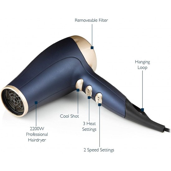 Shop quality Tower Twilight 2200W Hair Dryer Blue and Champagne in Kenya from vituzote.com Shop in-store or online and get countrywide delivery!