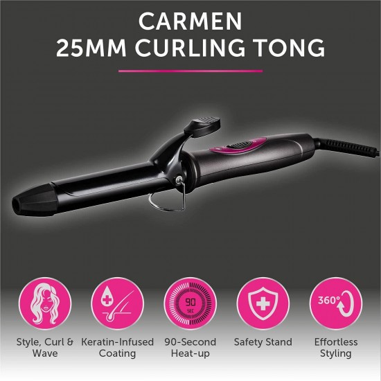 Shop quality Tower Carmen Neon 25mm Curling Tong Graphite/Pink in Kenya from vituzote.com Shop in-store or online and get countrywide delivery!