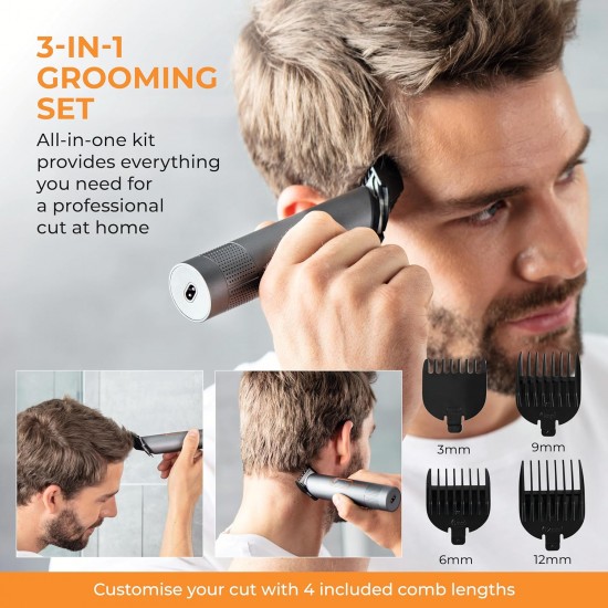 Shop quality Carmen Titan Men’s 3-in-1 Cordless Hair Clipper Set with Detail Trimmer, 4 Comb Lengths, Rechargeable, Titanium & Orange in Kenya from vituzote.com Shop in-store or online and get countrywide delivery!