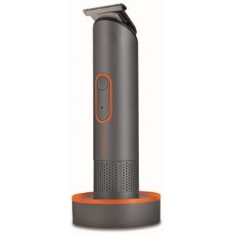 Carmen Titan Men’s 3-in-1 Cordless Hair Clipper Set with Detail Trimmer, 4 Comb Lengths, Rechargeable, Titanium & Orange