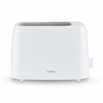 Tower  2 Slice Plastic Toaster White, 650W