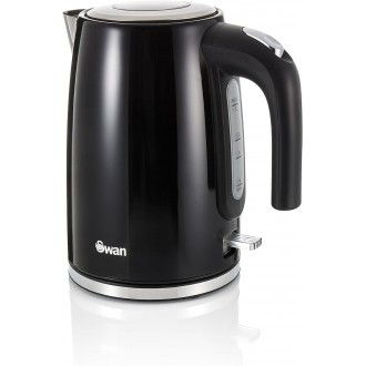 Swan TownHouse Black 1.7L Jug Kettle, Black