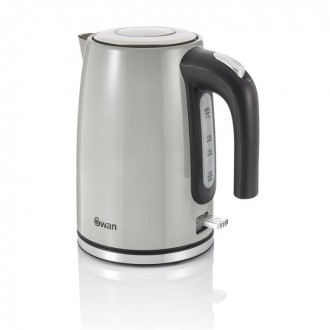 Swan TownHouse Grey 1.7L Jug Kettle, Grey