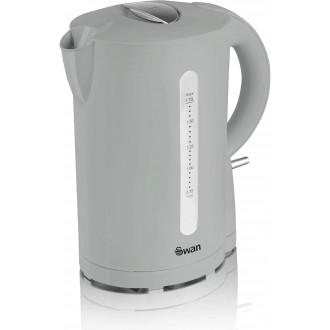 Swan Jug Kettle with Rapid Boil, Detachable Filter, 1.7L, 2200W, Grey