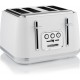 Swan Elegance 4 Slice Toaster with 7 Browning Levels, Defrost and Reheat functions, Anti-Jam and Cord Storage, 2100W, White.