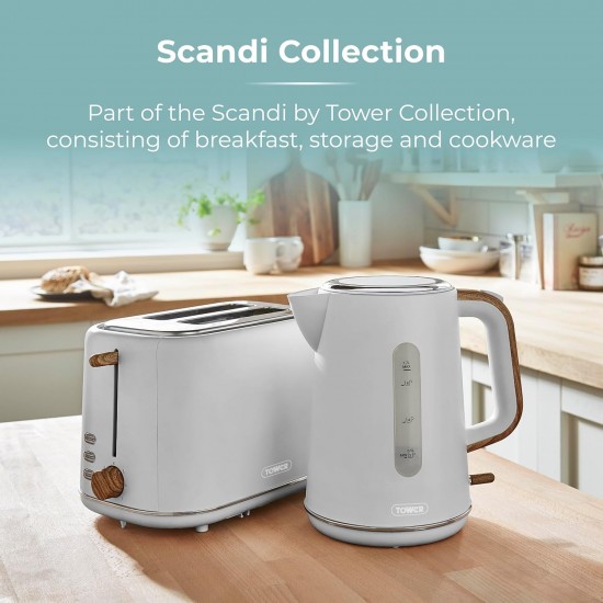 Shop quality Tower Scandi 3kW 1.7L Kettle Dove Grey with Wooden Accents in Kenya from vituzote.com Shop in-store or online and get countrywide delivery!