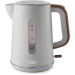 Tower Scandi 3kW 1.7L Kettle Dove Grey with Wooden Accents