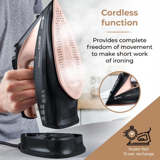 Shop quality Tower CeraGlide Cord Cordless Steam Iron, 2400W in Kenya from vituzote.com Shop in-store or online and get countrywide delivery!