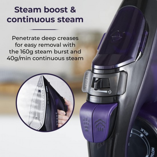 Shop quality Tower CeraGlide Ultra Speed Iron with Ceramic Soleplate Variable Steam Function, 2600W, Purple in Kenya from vituzote.com Shop in-store or online and get countrywide delivery!