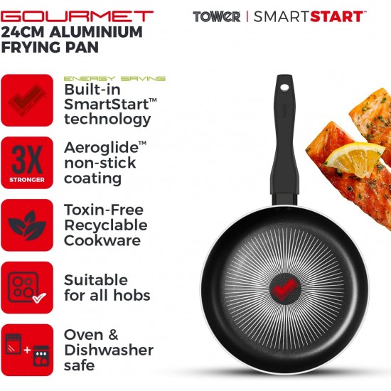 Shop quality Tower Smart Start Gourmet 24cm Aluminum Frying Pan, Black in Kenya from vituzote.com Shop in-store or online and get countrywide delivery!