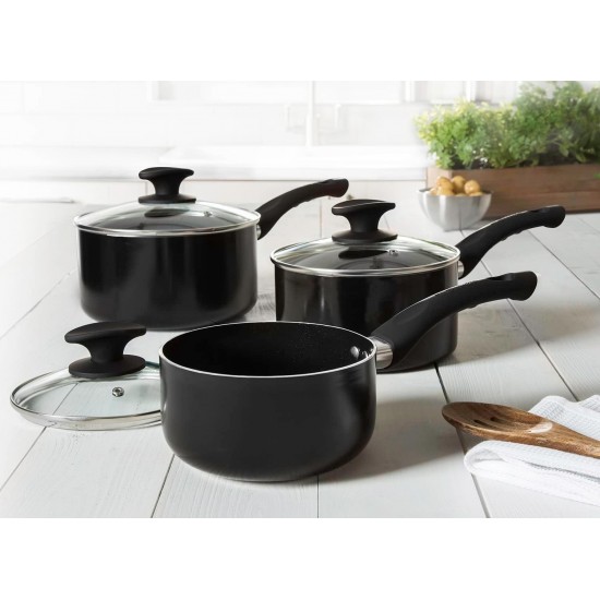 Shop quality Tower Essentials Induction Pot Set, Non Stick Ceramic Coating, Black, 3 Piece, 16/18/20 cm in Kenya from vituzote.com Shop in-store or online and get countrywide delivery!