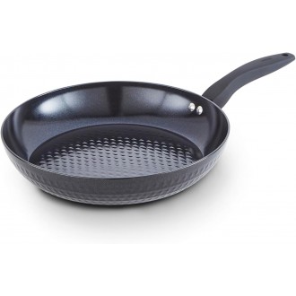 Tower Diamo Frying Pan with Black Diamond Ceramic Non-Stick Coating & Softtex Handle, Aluminium, 30cm, Black