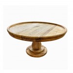 Sunny Daze Cake Stand Handcrafted Meru Oak Wood 31cm (Inner Diameter)