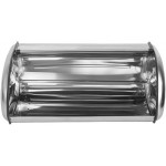 Home Basics Roll-Top Lid Stainless Steel Bread Box, Silver