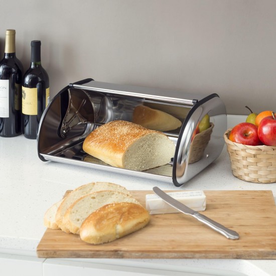 Shop quality Home Basics Roll-Top Lid Stainless Steel Bread Box, Silver in Kenya from vituzote.com Shop in-store or online and get countrywide delivery!