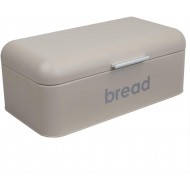 Home Basics Kitchen Counter Metal Bread Box , Stone