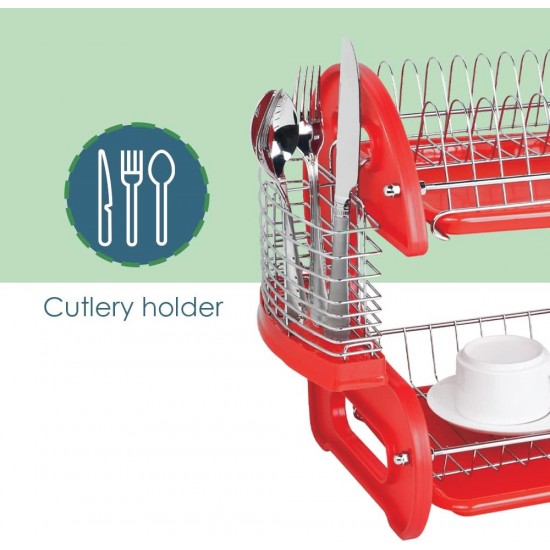 Shop quality Home Basics 2-Tier Plastic Dish Drainer- Red in Kenya from vituzote.com Shop in-store or online and get countrywide delivery!