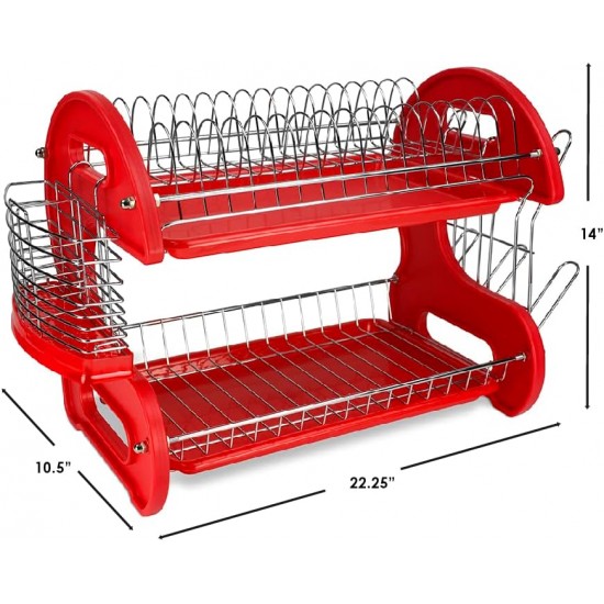 Shop quality Home Basics 2-Tier Plastic Dish Drainer- Red in Kenya from vituzote.com Shop in-store or online and get countrywide delivery!