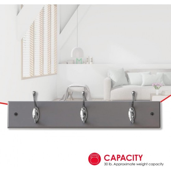 Shop quality Home Basics 3 Double Hook Wall Mounted Hanging Rack, Grey in Kenya from vituzote.com Shop in-store or online and get countrywide delivery!