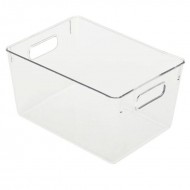 Home Basics Large Plastic Fridge Bin, Clear