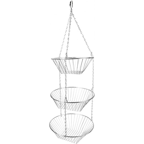 Shop quality Home Basics 3 Tier Wire Hanging Round Fruit Basket, Chrome Finish in Kenya from vituzote.com Shop in-store or online and get countrywide delivery!