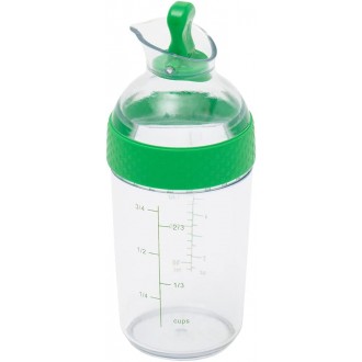 Home Basics Salad Dressing Mixing Bottle, Green