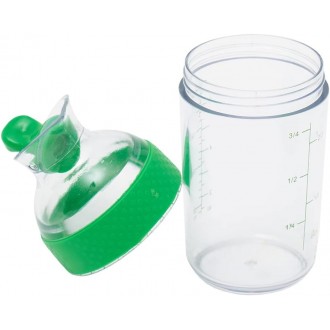 Home Basics Salad Dressing Mixing Bottle, Green