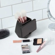 Home Basics Ceramic Make Up Brush and Phone Holder  ( Black or White)