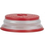 Home Basics Collapsible Microwave Plate Colander/Strainer, Red