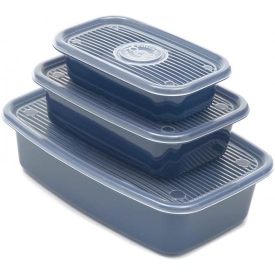 Shop quality Home Basics Plastic Rectangular Meal Prep Set of 3, Blue (  520ml, 1.2 Liters, and 2.7 Liters.) in Kenya from vituzote.com Shop in-store or online and get countrywide delivery!