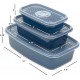 Shop quality Home Basics Plastic Rectangular Meal Prep Set of 3, Blue (  520ml, 1.2 Liters, and 2.7 Liters.) in Kenya from vituzote.com Shop in-store or online and get countrywide delivery!