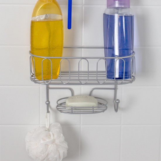 Shop quality Home Basics Unity 2 Tier Shower Caddy with Bottom Hooks and Center Soap Dish Tray in Kenya from vituzote.com Shop in-store or online and get countrywide delivery!