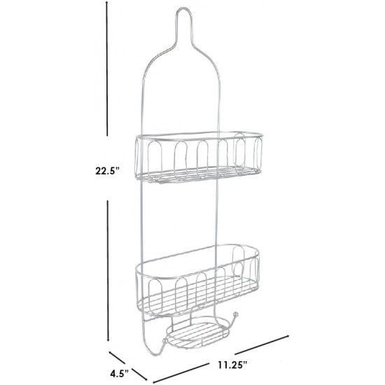 Shop quality Home Basics Unity 2 Tier Shower Caddy with Bottom Hooks and Center Soap Dish Tray in Kenya from vituzote.com Shop in-store or online and get countrywide delivery!