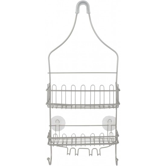 Shop quality Home Basics 2 Tier Heavy Weight Steel Shower Caddy with Hooks, Satin Nickel in Kenya from vituzote.com Shop in-store or online and get countrywide delivery!